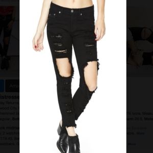 CARMAR DESTROYED CROPPED JEANS